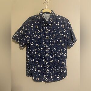 Banana republic tropical‎ short sleeve button up medium